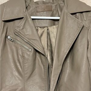Blank NYC Taupe Leather Jacket